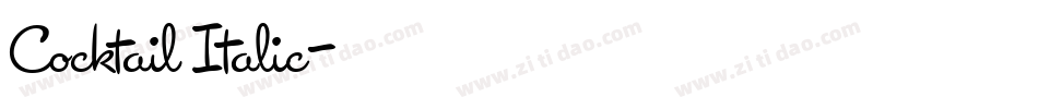 Cocktail Italic字体转换